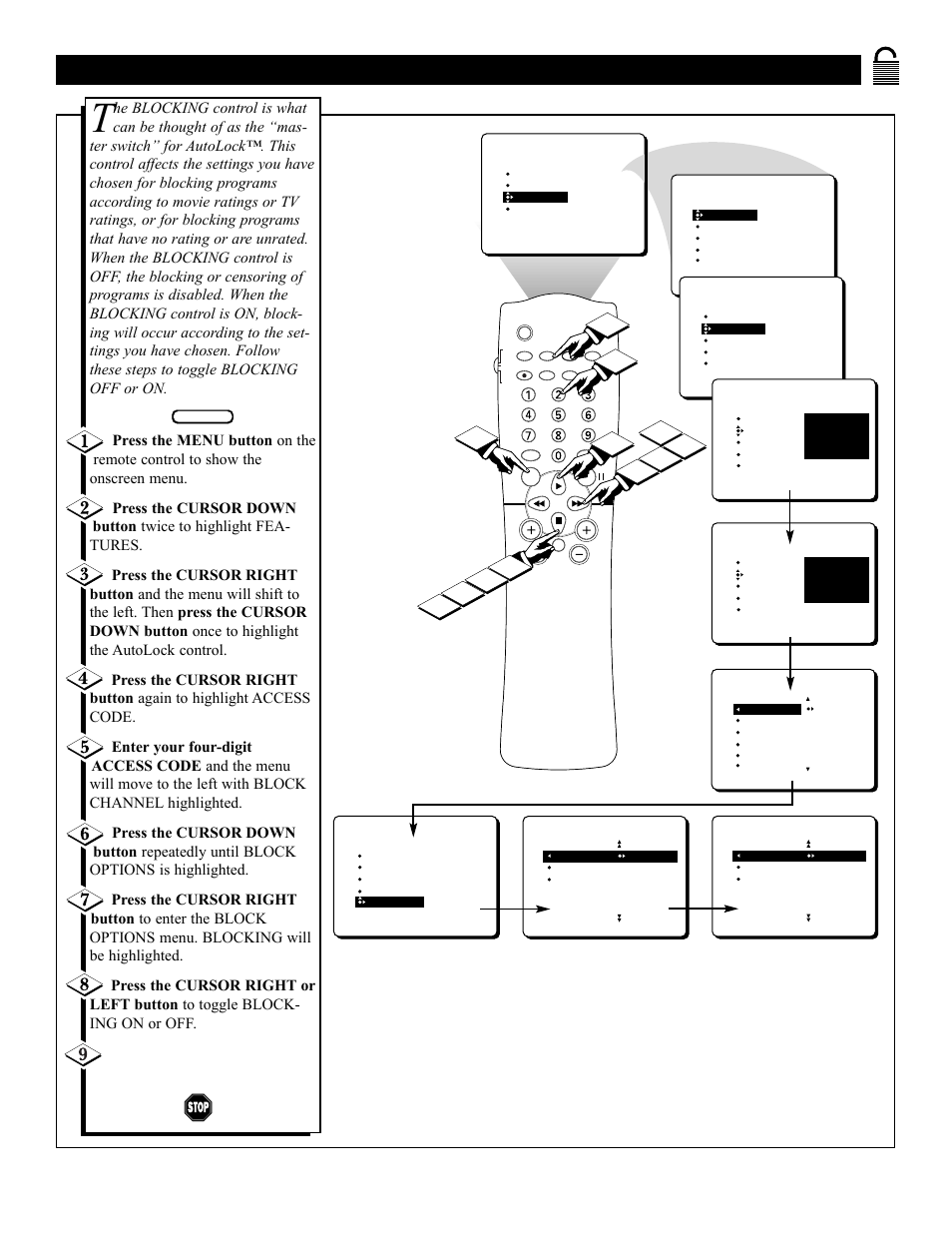 Urning, Lock | Philips 27PT31B User Manual | Page 23 / 52