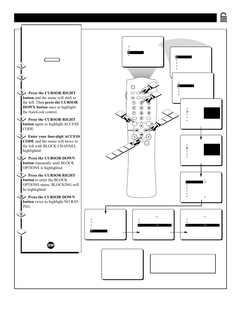 Locking, Roadcasts, Ating | Philips 27PT31B User Manual | Page 25 / 52