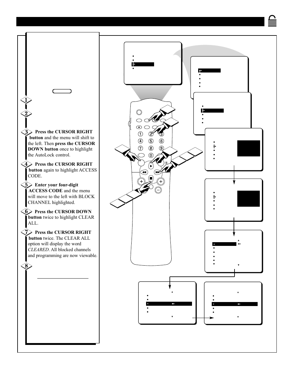 Iewing, Locked, Rogramming | Philips 27PT31B User Manual | Page 27 / 52