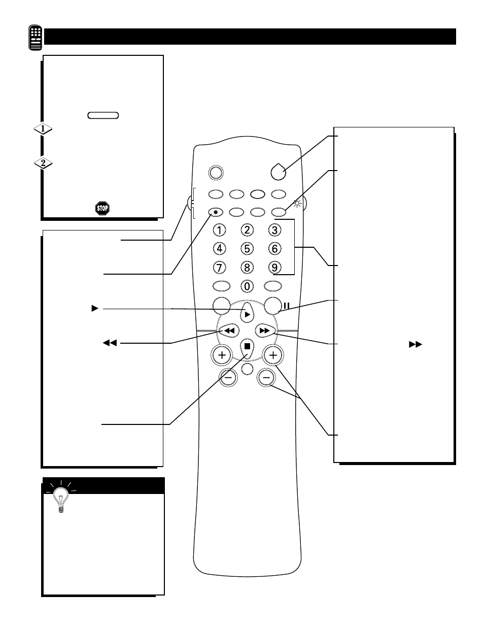 Vcr b, Emote, Ontrol | Sing the, Uttons | Philips 27PT31B User Manual | Page 47 / 52