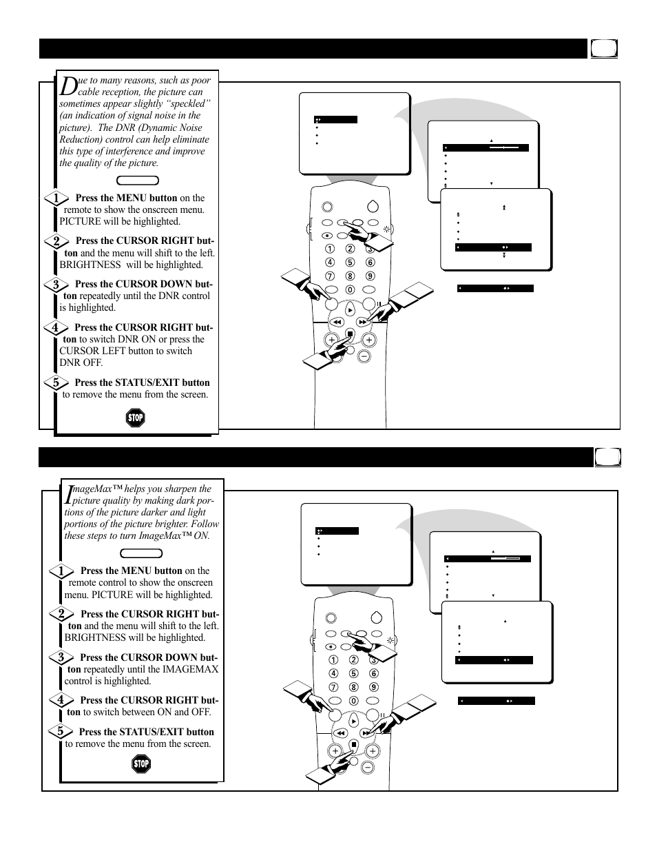 Urning, Ynamic, Oise | Eduction, Ontrol, N the, Mage | Philips 27PT31B User Manual | Page 7 / 52