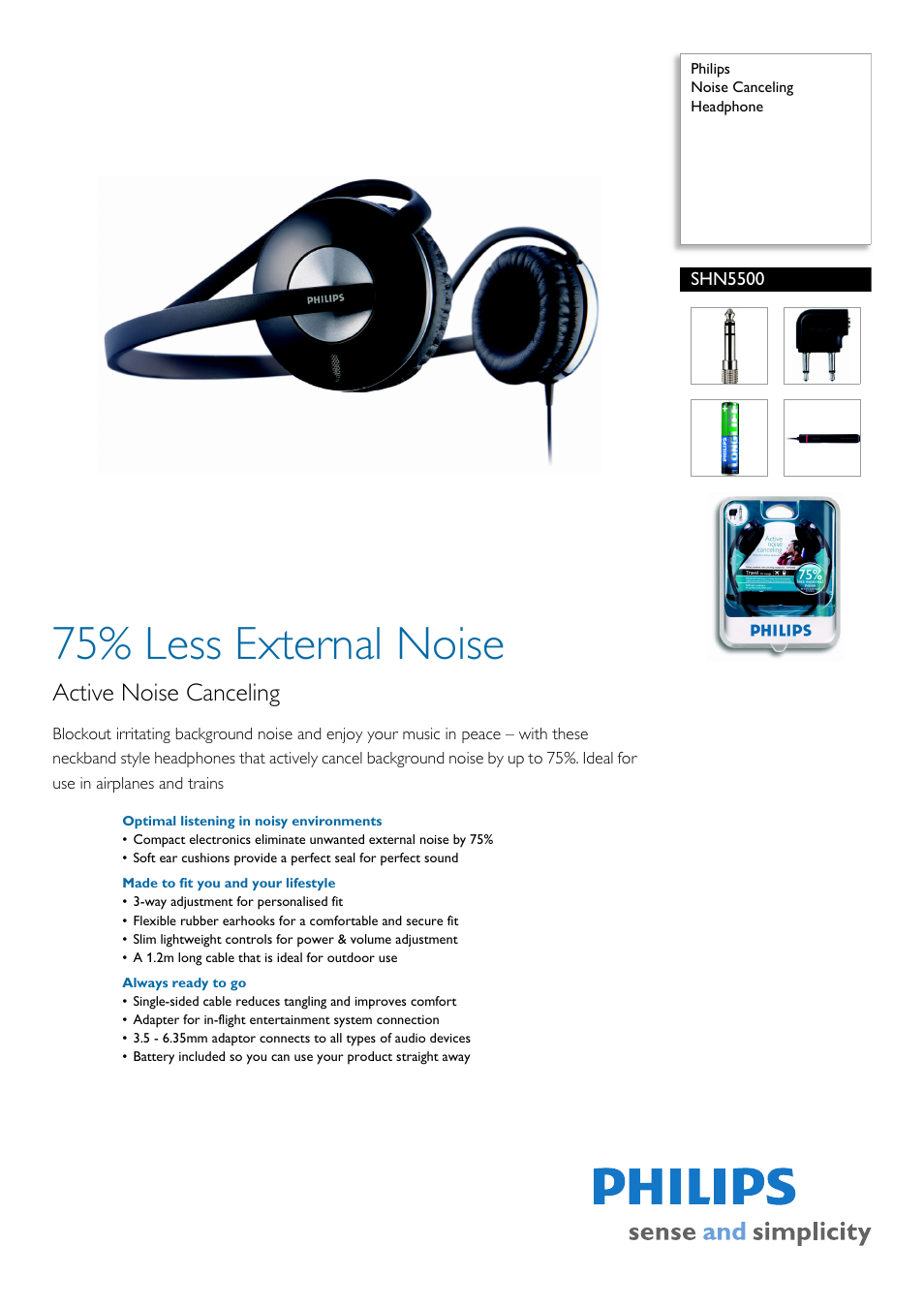 Philips SHN5500-27 User Manual | 2 pages