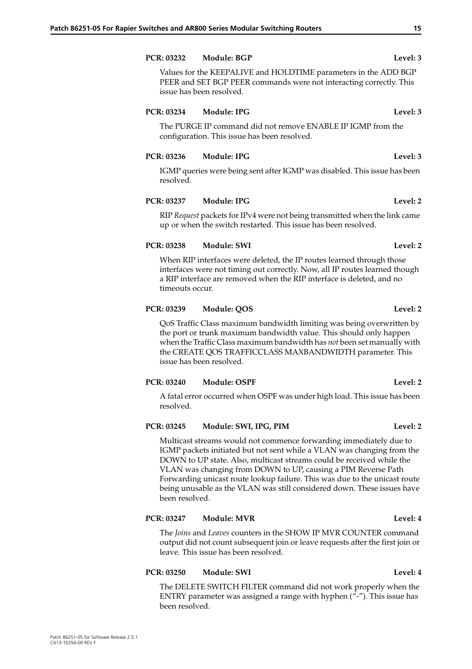 Allied Telesis 86251-05 User Manual | Page 15 / 40