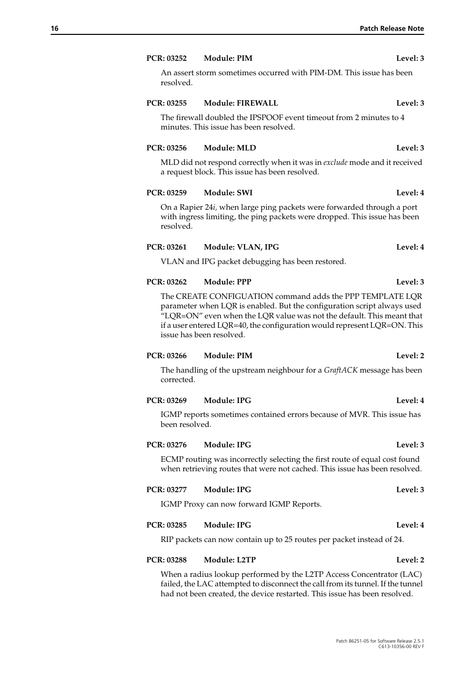 Allied Telesis 86251-05 User Manual | Page 16 / 40