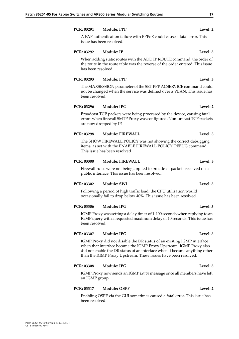 Allied Telesis 86251-05 User Manual | Page 17 / 40