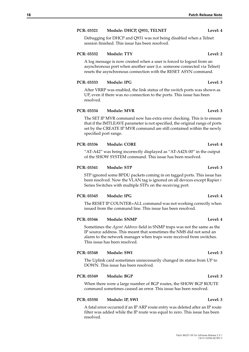 Allied Telesis 86251-05 User Manual | Page 18 / 40
