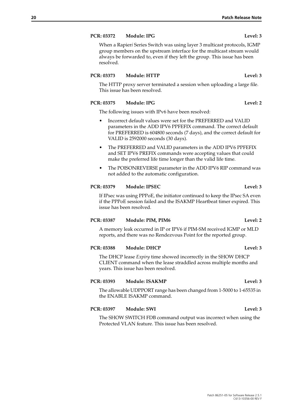 Allied Telesis 86251-05 User Manual | Page 20 / 40
