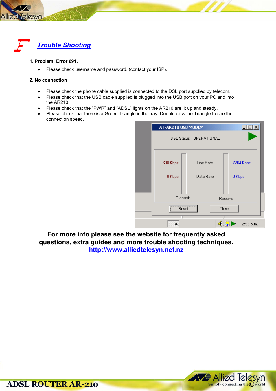 Allied Telesis 210 User Manual | Page 7 / 8