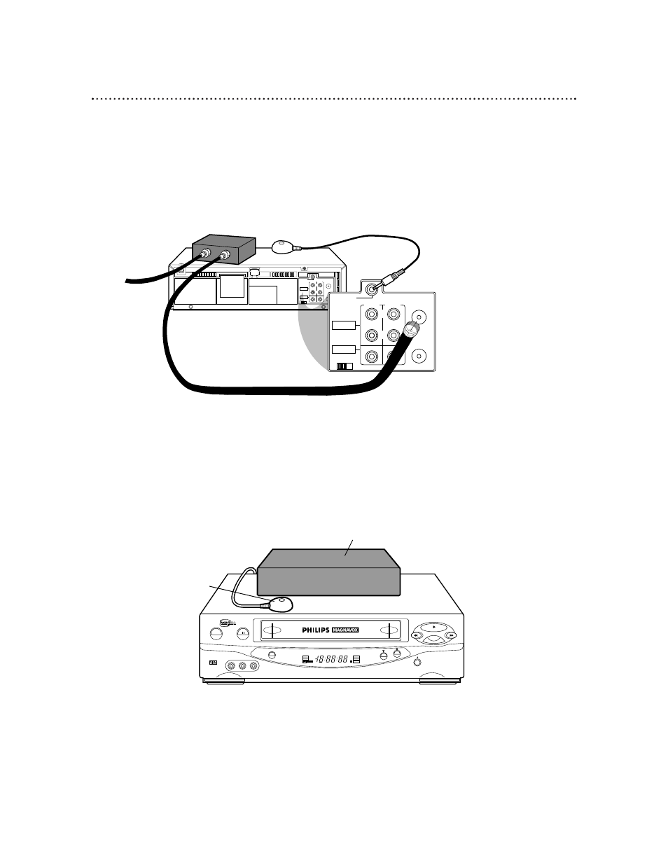 42 connecting the controller, Cable box or dss receiver controller | Philips VRX462AT99 User Manual | Page 42 / 64