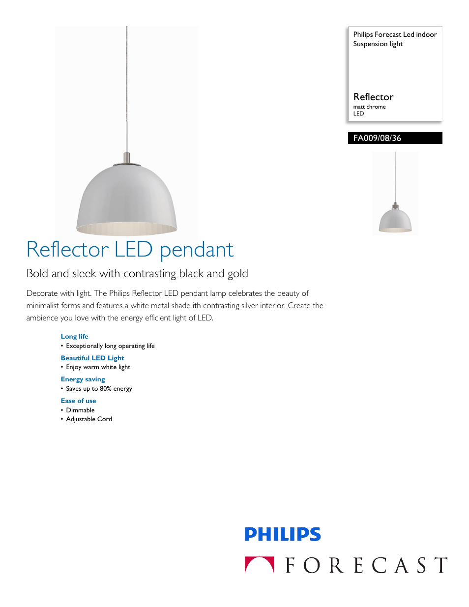 Philips FA0090836 User Manual | 2 pages