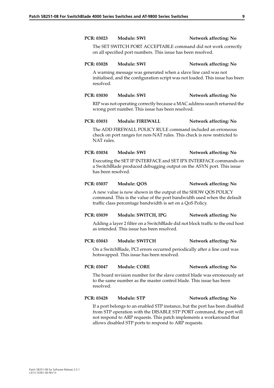 Allied Telesis SB251-08 User Manual | Page 9 / 12