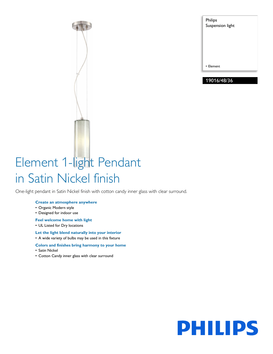 Philips 190164836 User Manual | 2 pages