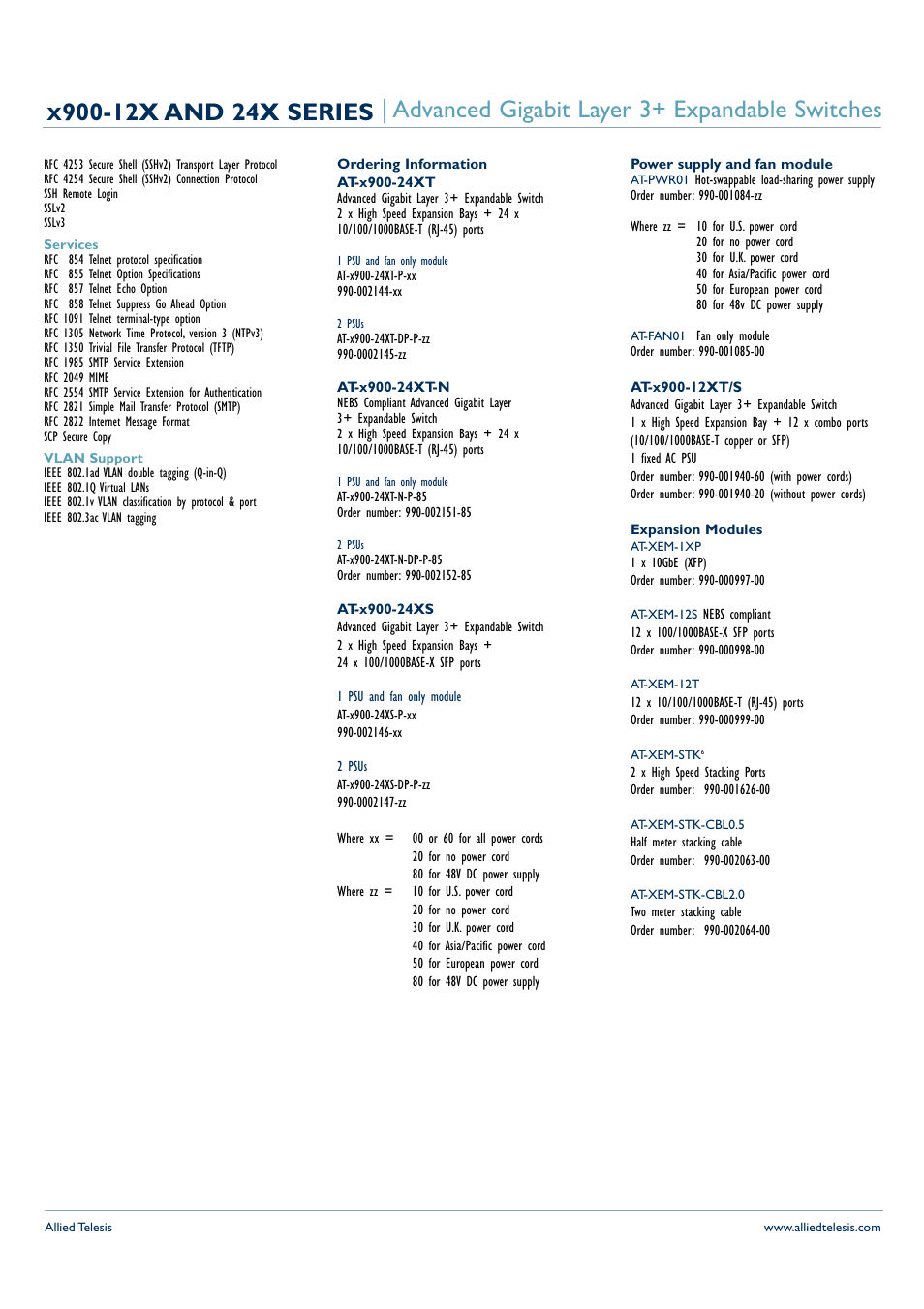 Allied Telesis x900-12x User Manual | Page 4 / 5