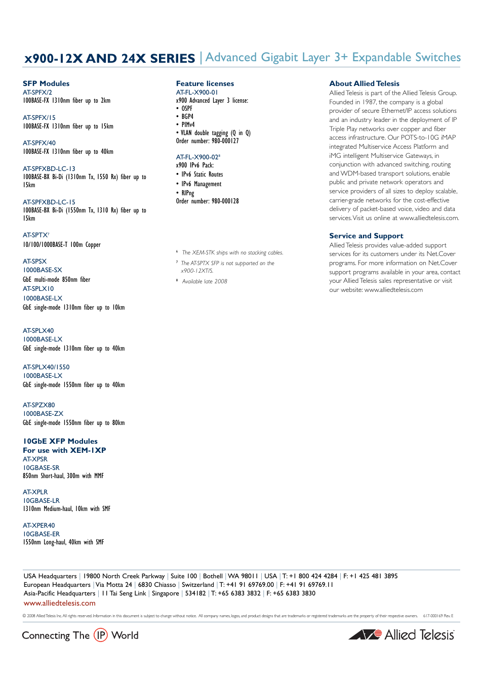 Allied Telesis x900-12x User Manual | Page 5 / 5
