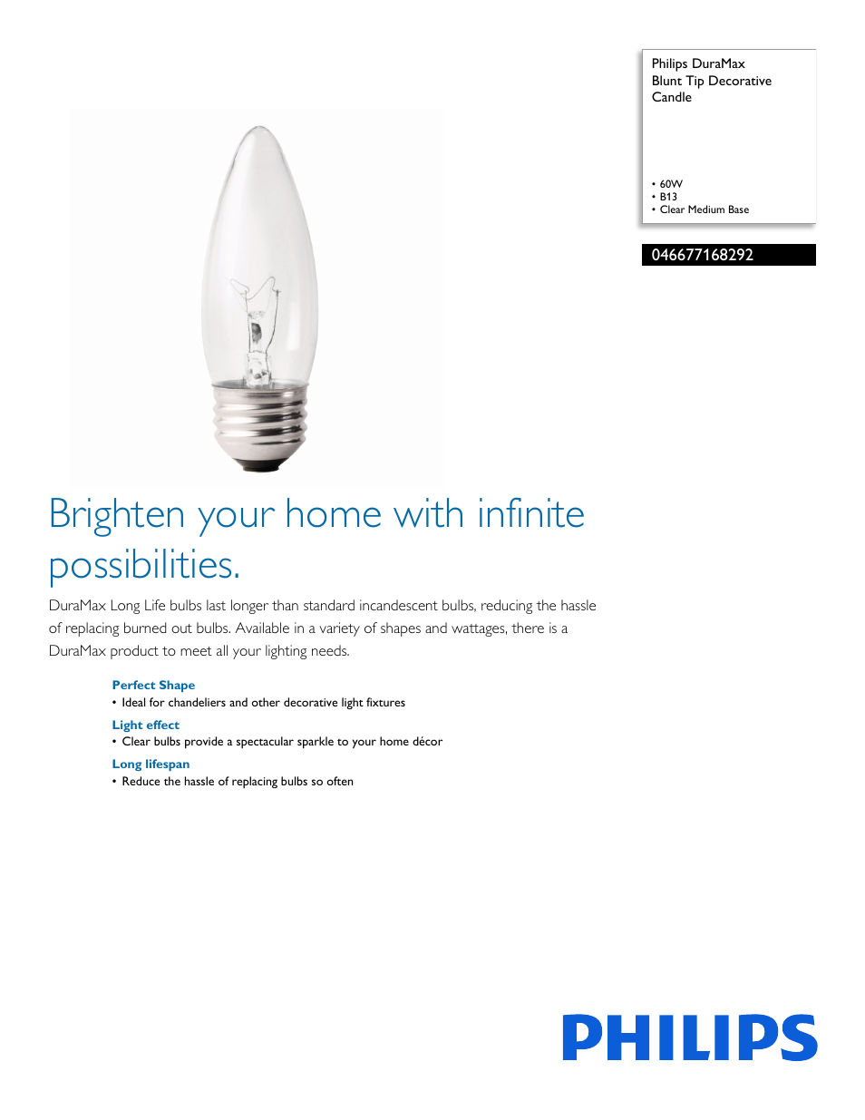 Philips 046677168292 User Manual | 2 pages