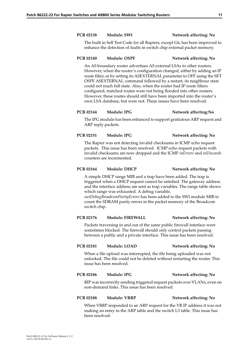Allied Telesis R800 Series User Manual | Page 11 / 30