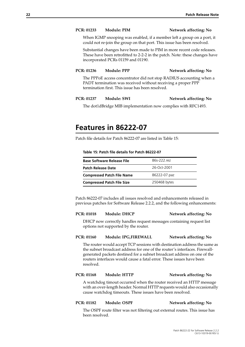 Features in 86222-07 | Allied Telesis R800 Series User Manual | Page 22 / 30
