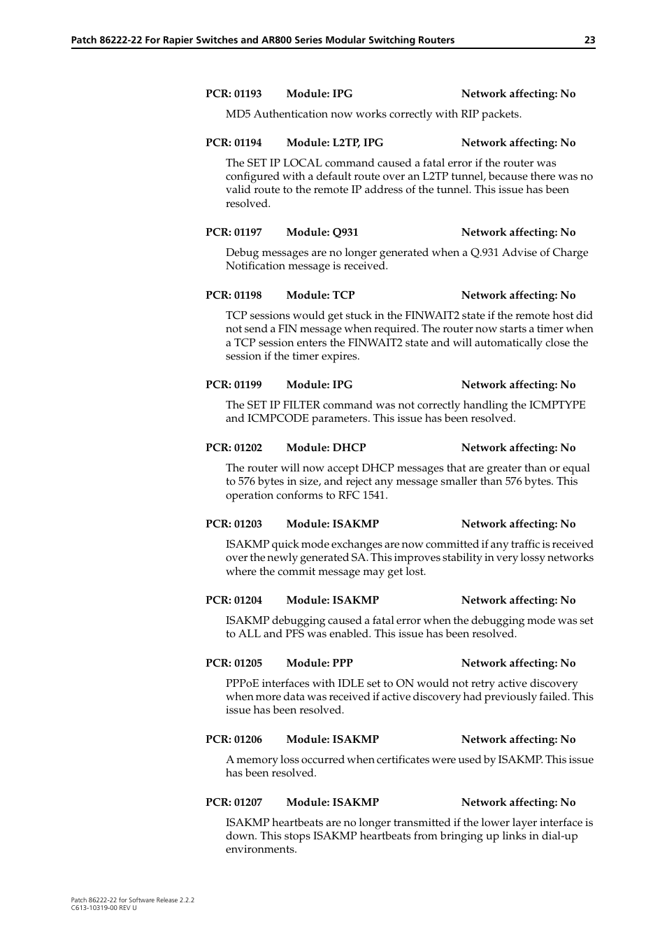 Allied Telesis R800 Series User Manual | Page 23 / 30