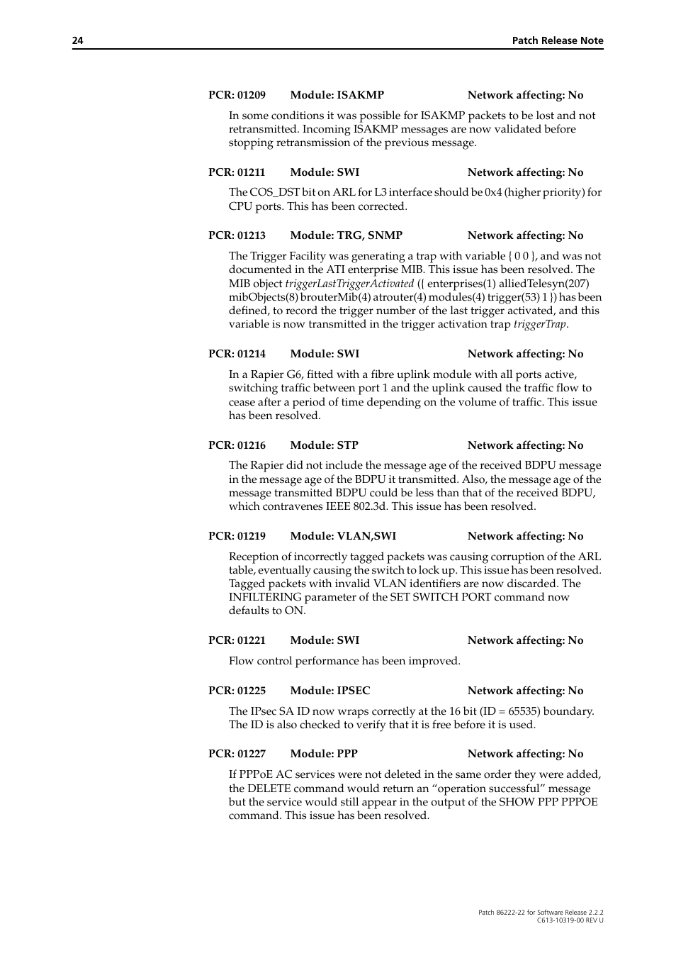 Allied Telesis R800 Series User Manual | Page 24 / 30