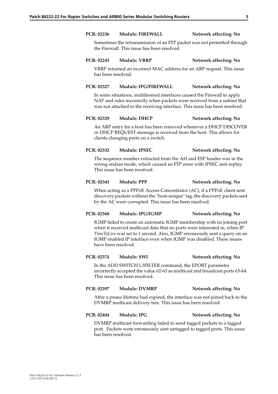Allied Telesis R800 Series User Manual | Page 5 / 30