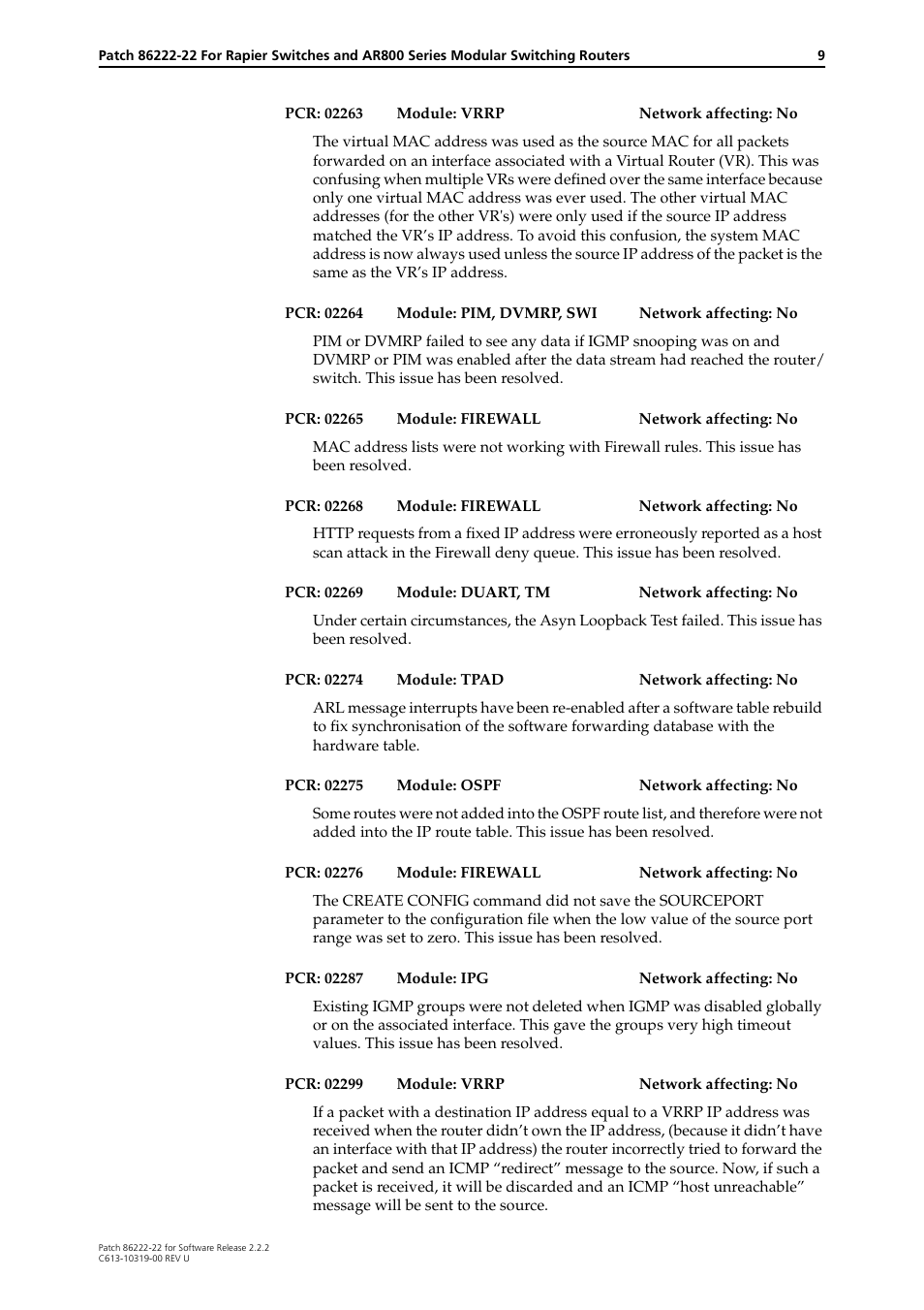 Allied Telesis R800 Series User Manual | Page 9 / 30