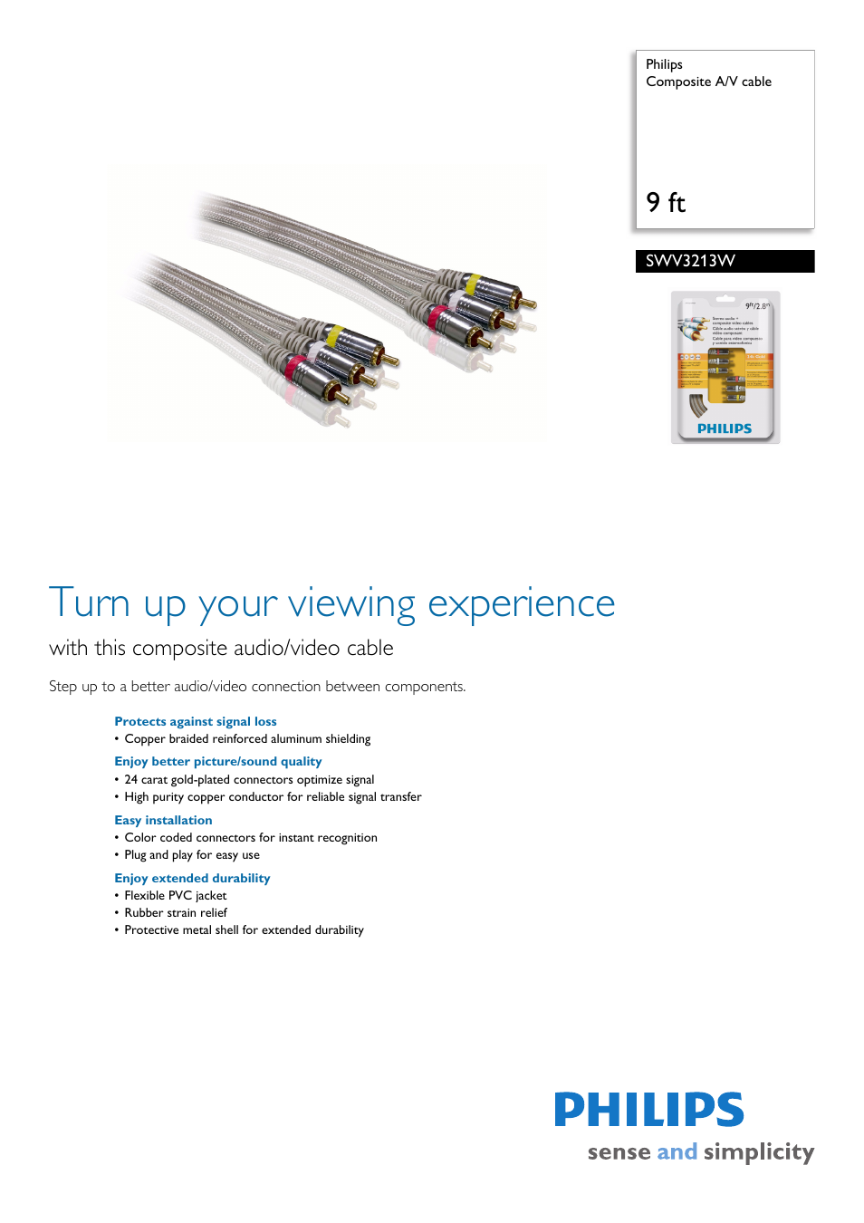 Philips SWV3213W-27 User Manual | 2 pages