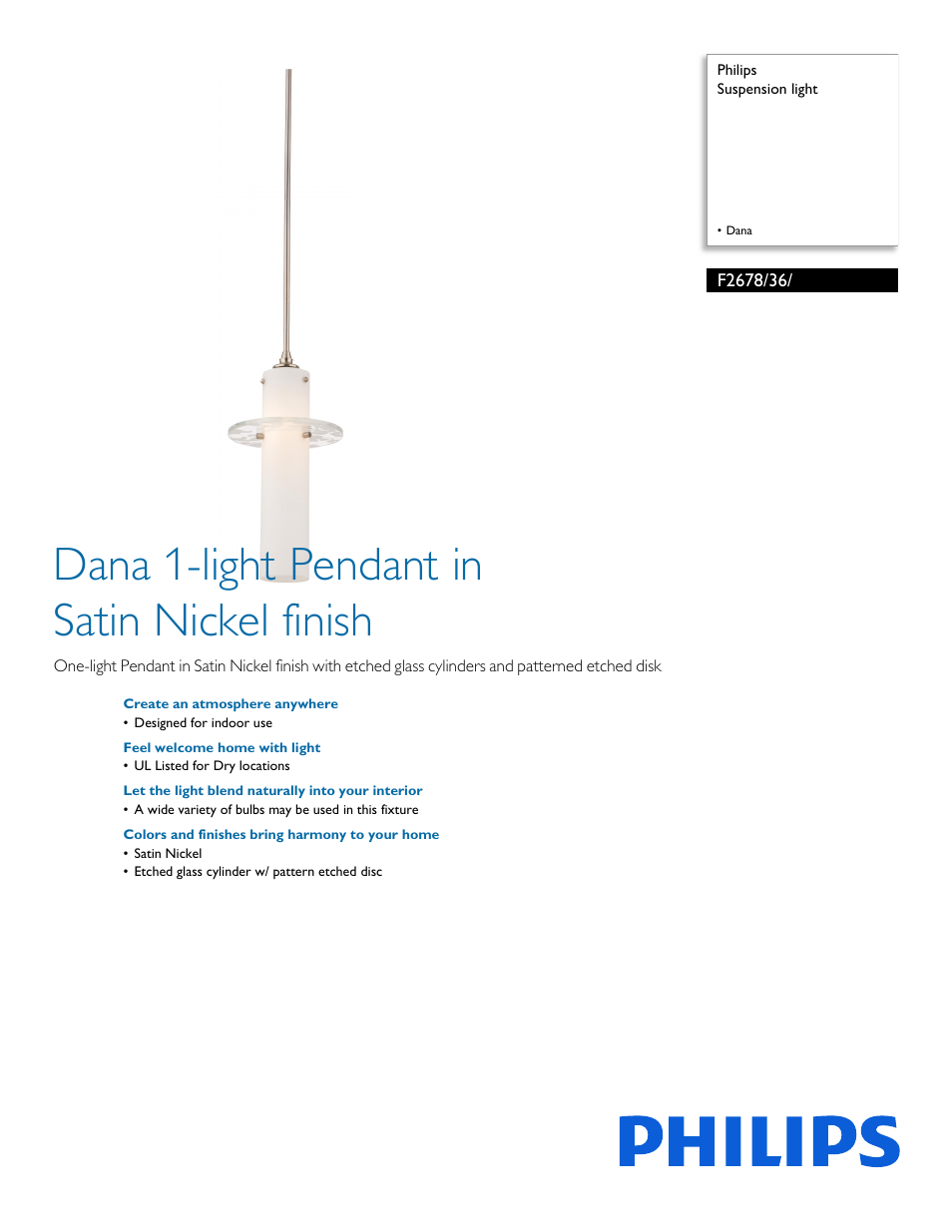 Philips F267836 User Manual | 2 pages