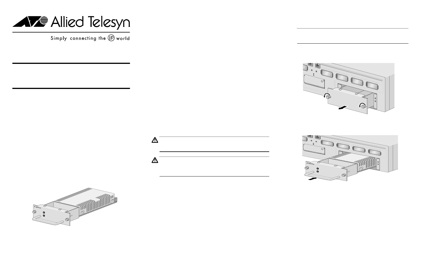 Allied Telesis AT-WDRPS-10 User Manual | 2 pages