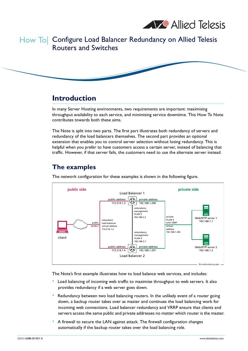 Allied Telesis Routers and Switches User Manual | 15 pages