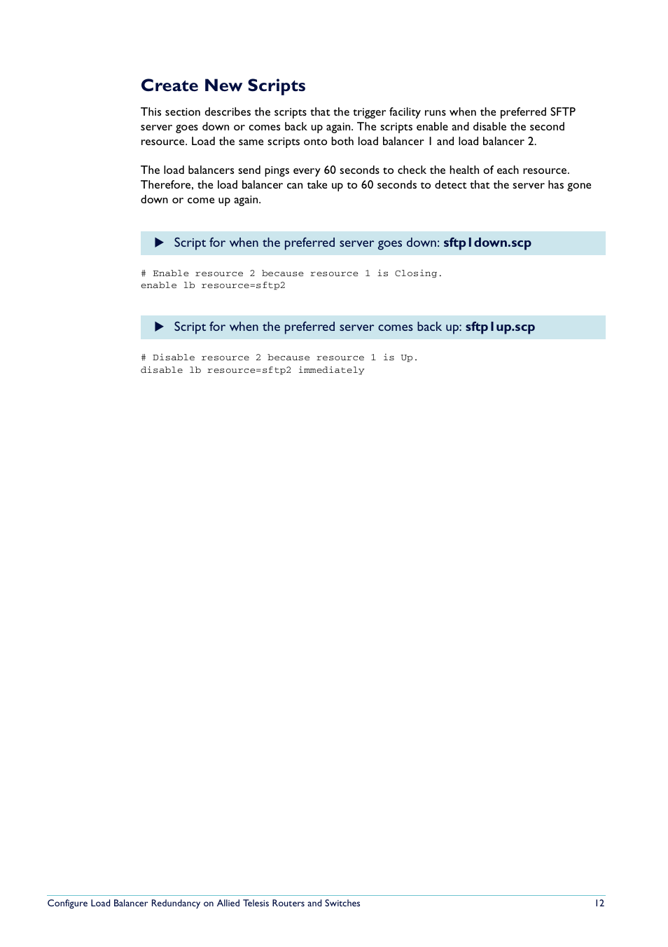 Create new scripts | Allied Telesis Routers and Switches User Manual | Page 12 / 15