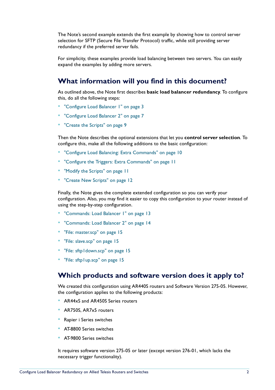 What information will you find in this document | Allied Telesis Routers and Switches User Manual | Page 2 / 15