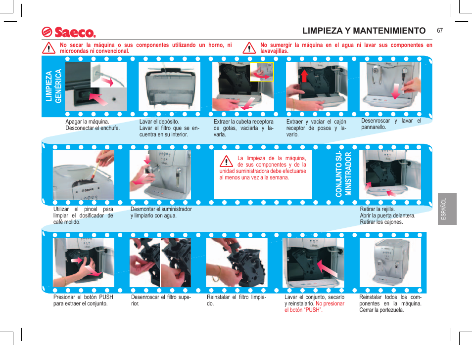 Limpieza y mantenimiento | Philips 740808051 User Manual | Page 67 / 100