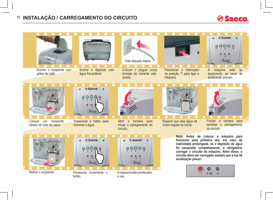 Instalação / carregamento do circuito | Philips 740808051 User Manual | Page 76 / 100