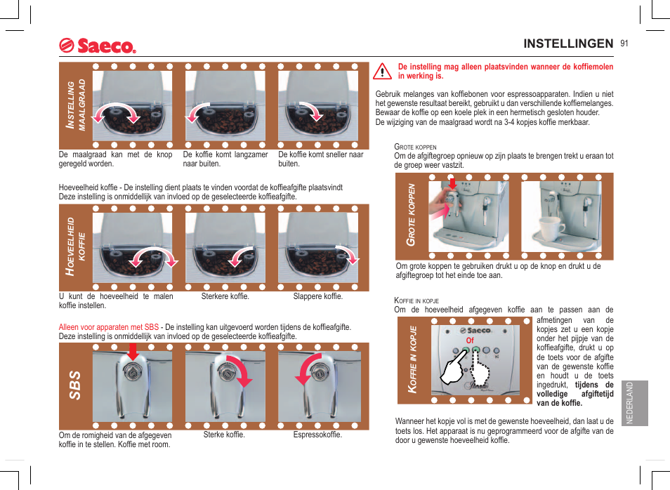 Instellingen | Philips 740808051 User Manual | Page 91 / 100