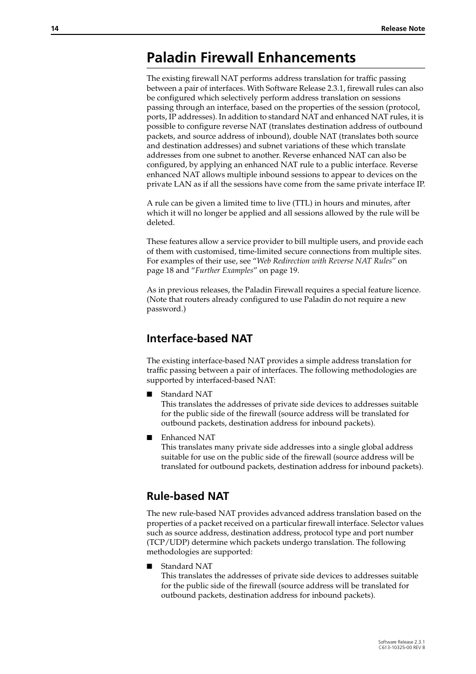 Paladin firewall enhancements, Interface-based nat, Rule-based nat | Interface-based nat rule-based nat | Allied Telesis AR300 series User Manual | Page 14 / 36