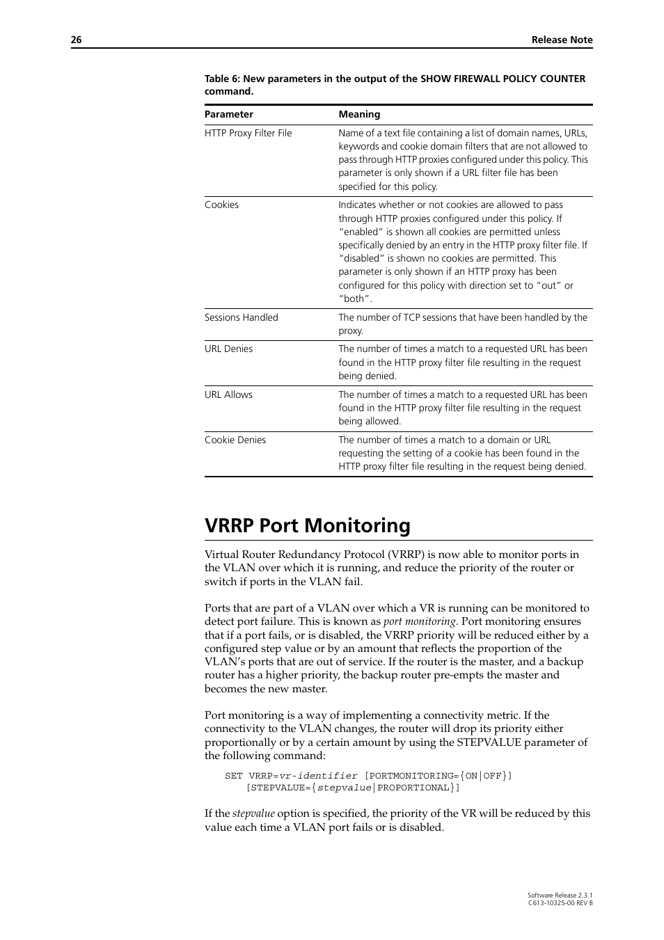 Vrrp port monitoring | Allied Telesis AR300 series User Manual | Page 26 / 36