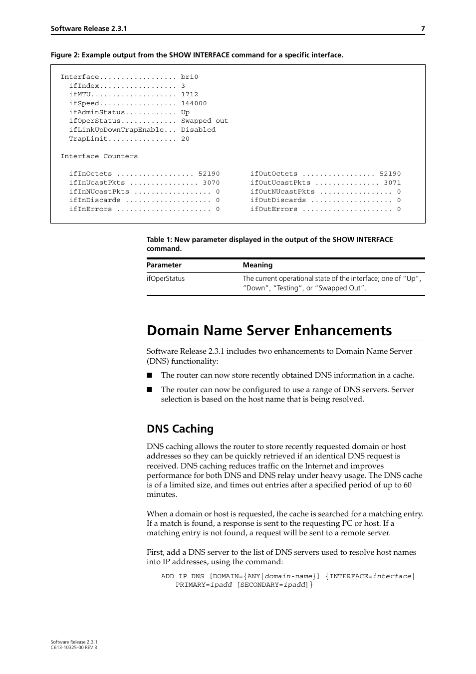 Domain name server enhancements, Dns caching | Allied Telesis AR300 series User Manual | Page 7 / 36