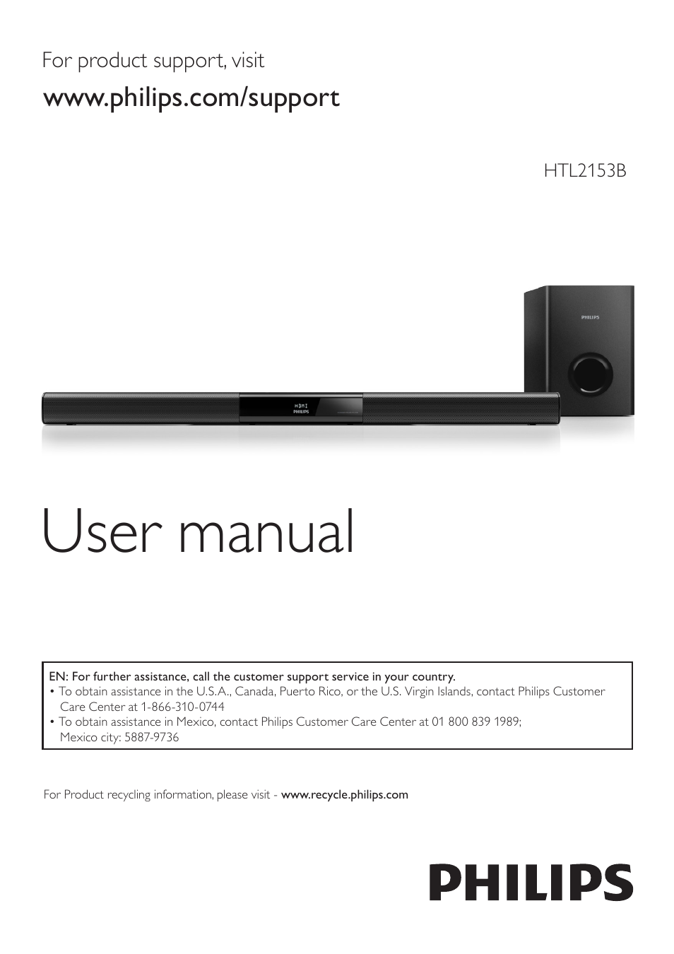 Philips HTL2153B-F7 User Manual | 18 pages