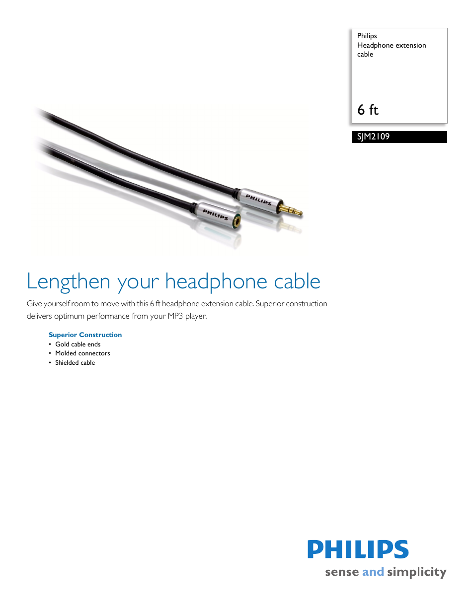 Philips SJM2109-17 User Manual | 2 pages