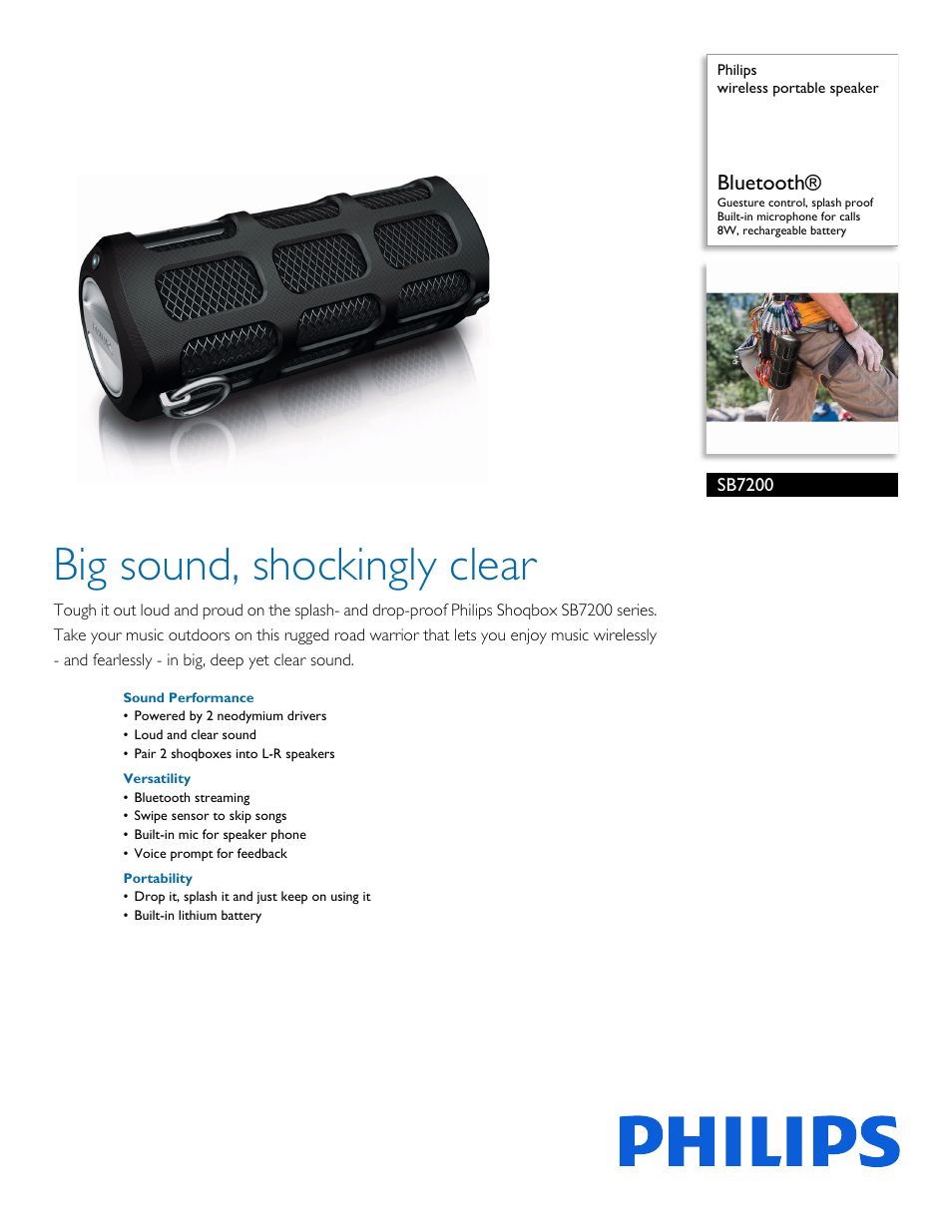 Philips SB7200-37 User Manual | 3 pages