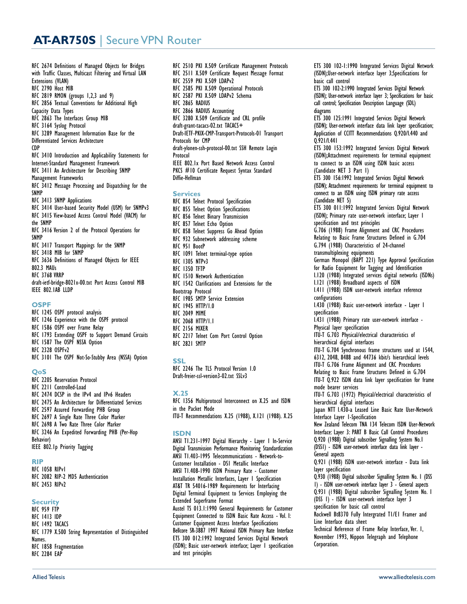 At-ar750s | secure vpn router | Allied Telesis AT AR750S AT-AR750S User Manual | Page 4 / 5