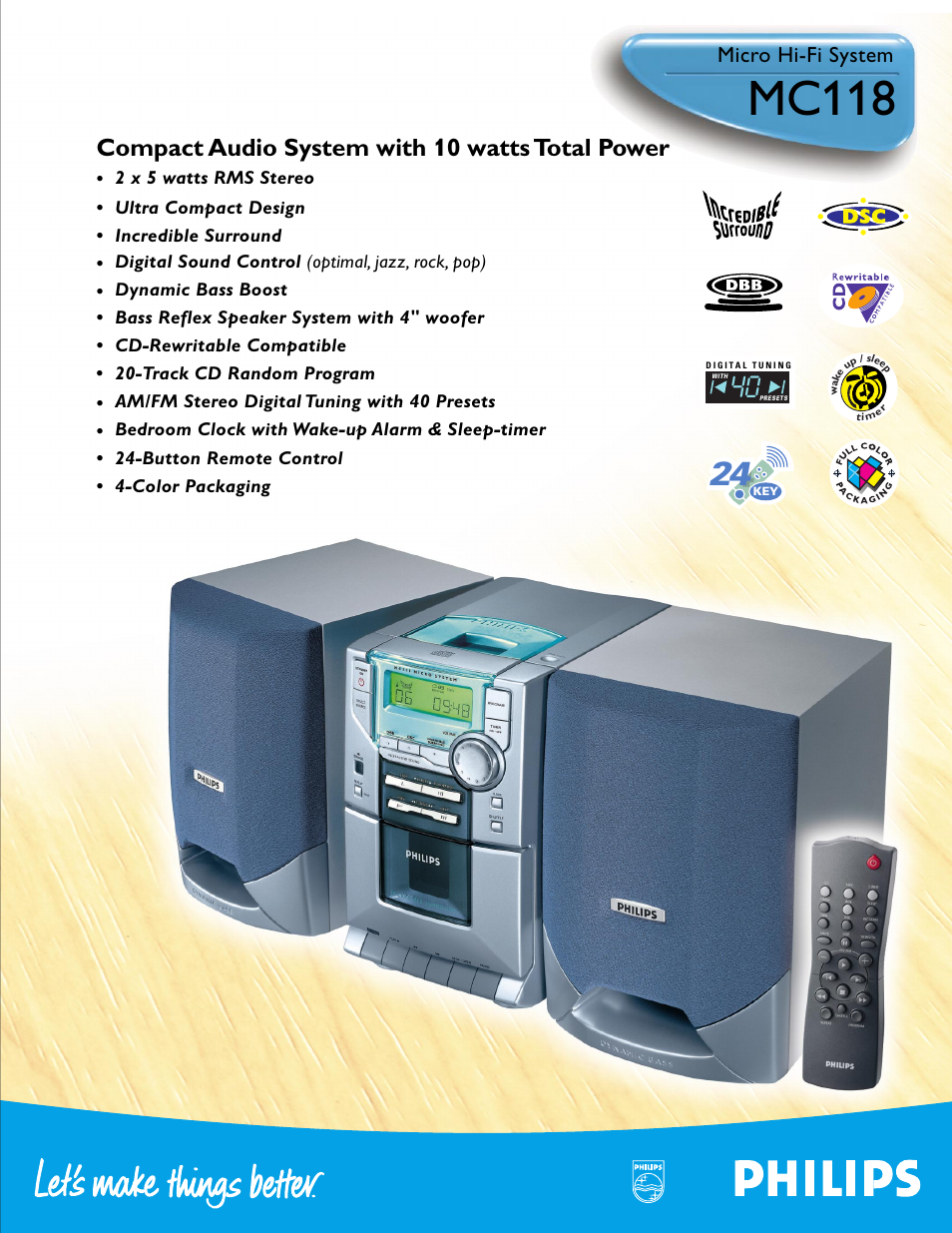 Philips Micro systems User Manual | 2 pages