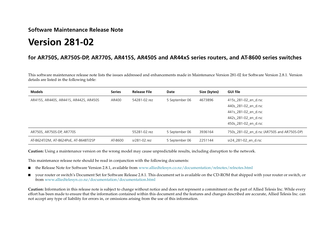 Allied Telesis AR44xS User Manual | 31 pages