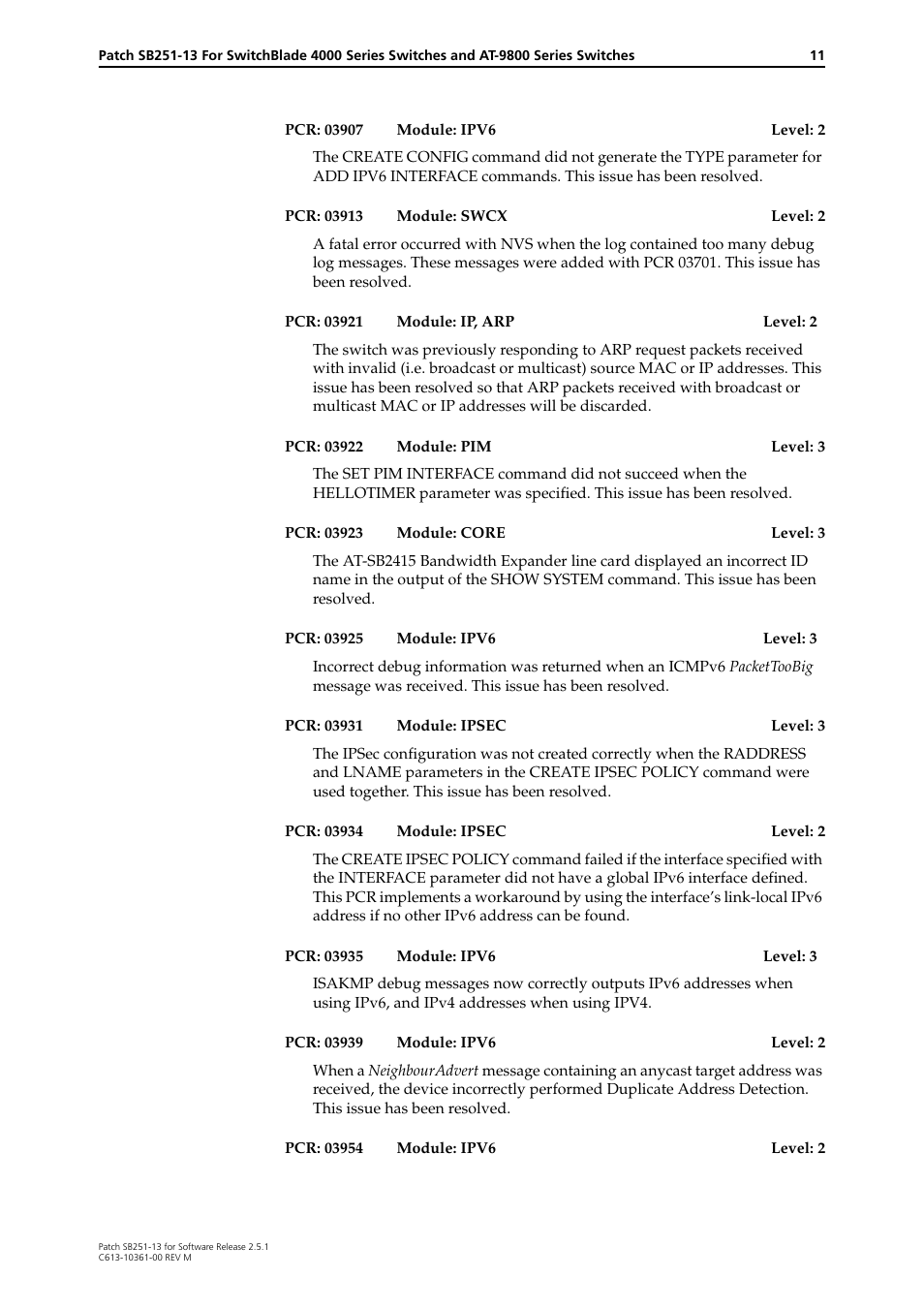 Allied Telesis SB251-13 User Manual | Page 11 / 66