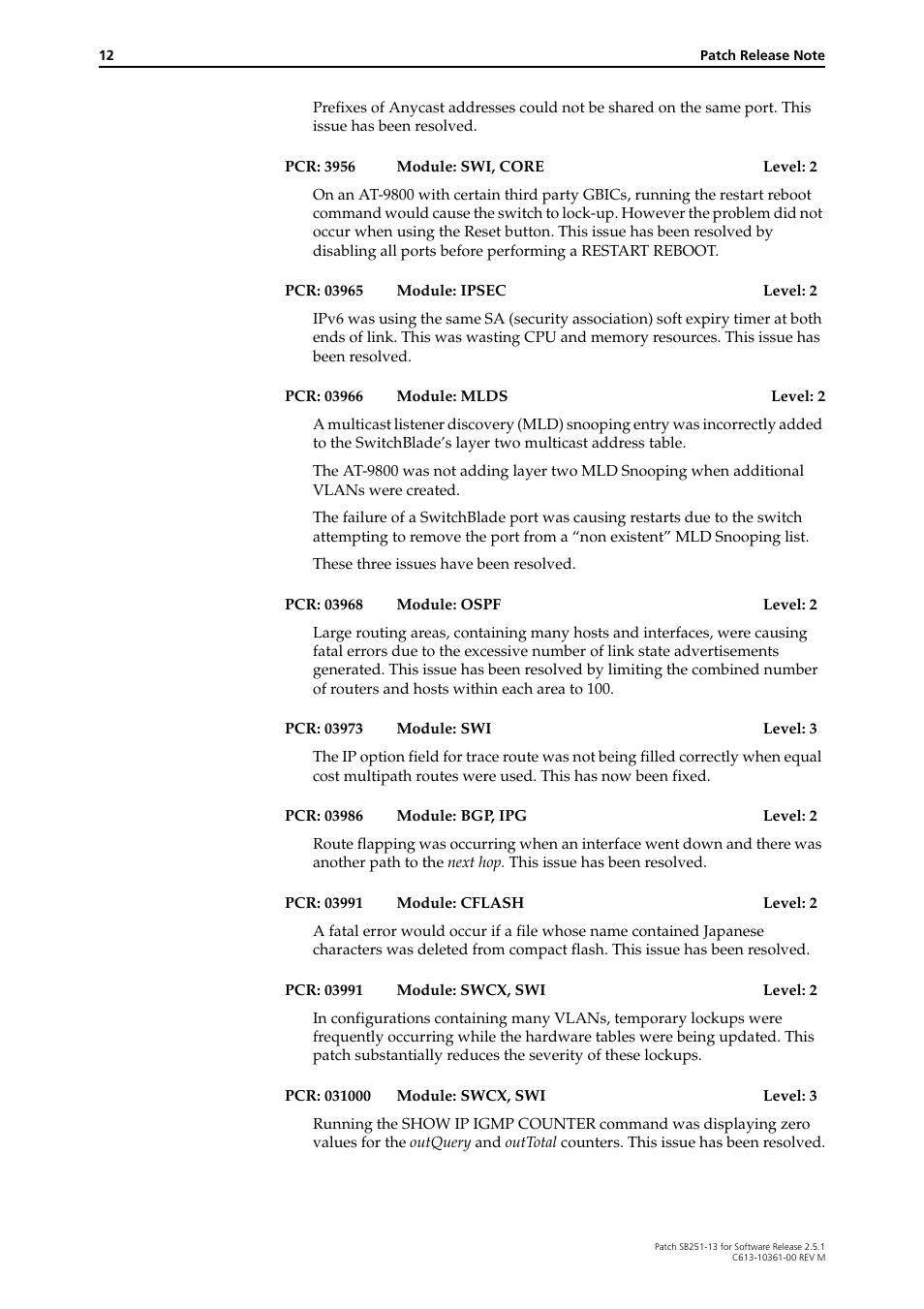 Allied Telesis SB251-13 User Manual | Page 12 / 66