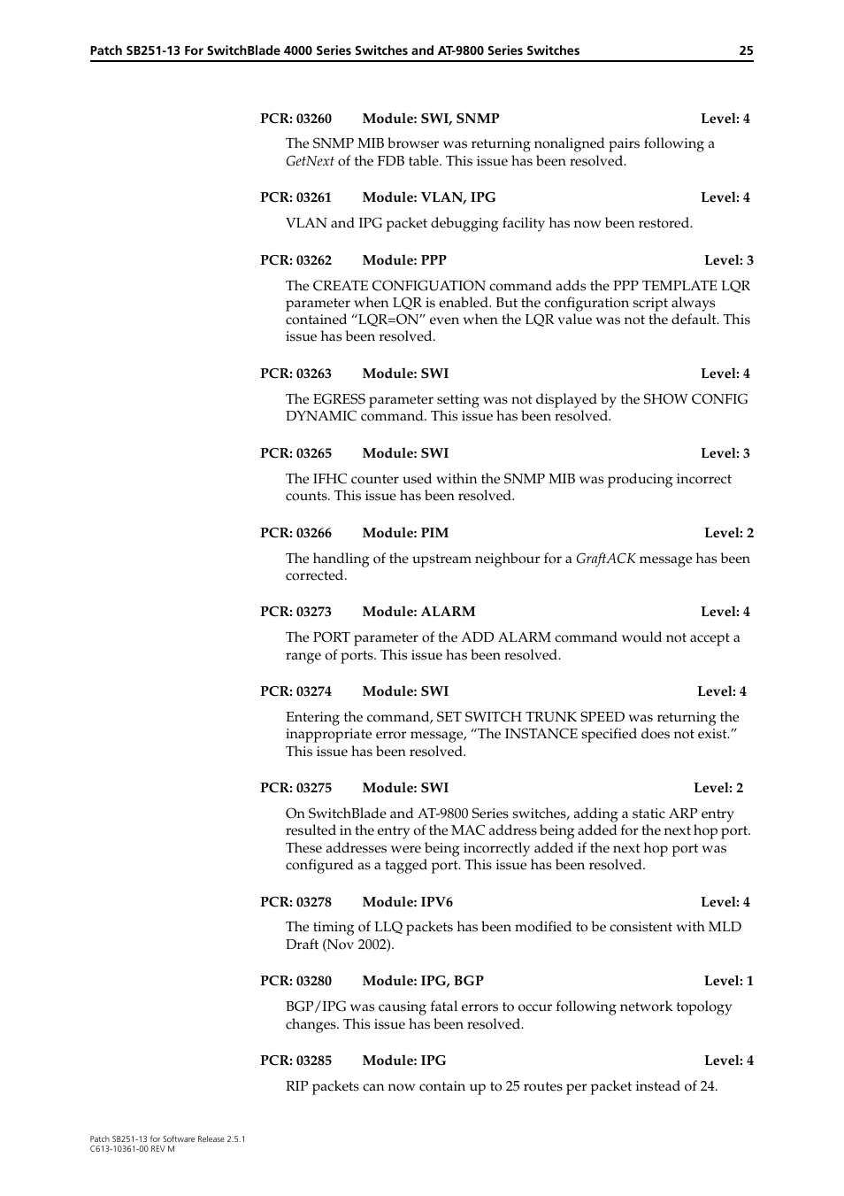 Allied Telesis SB251-13 User Manual | Page 25 / 66