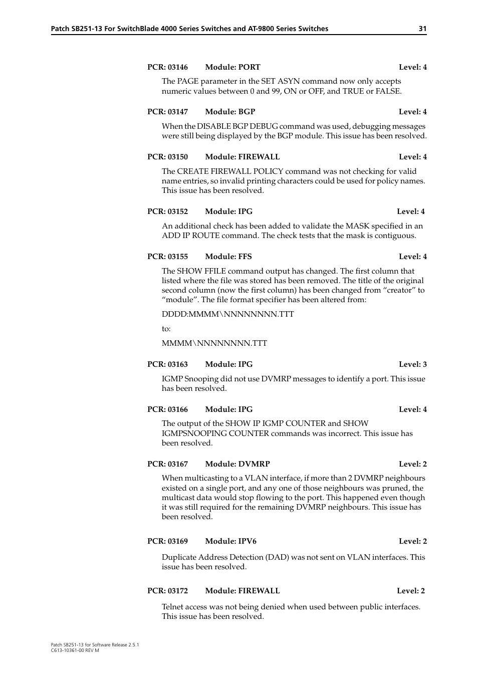 Allied Telesis SB251-13 User Manual | Page 31 / 66