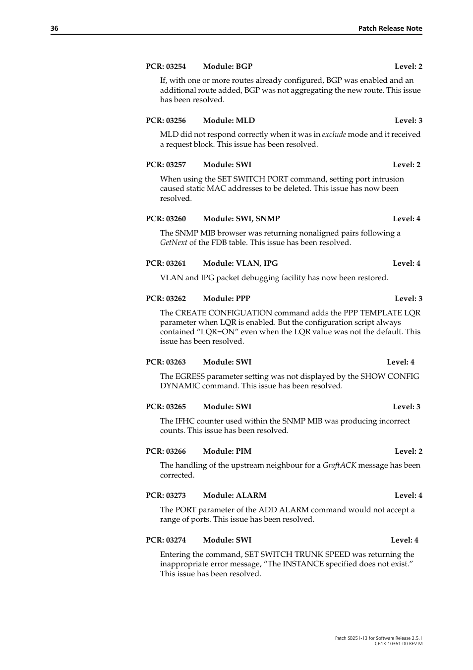 Allied Telesis SB251-13 User Manual | Page 36 / 66