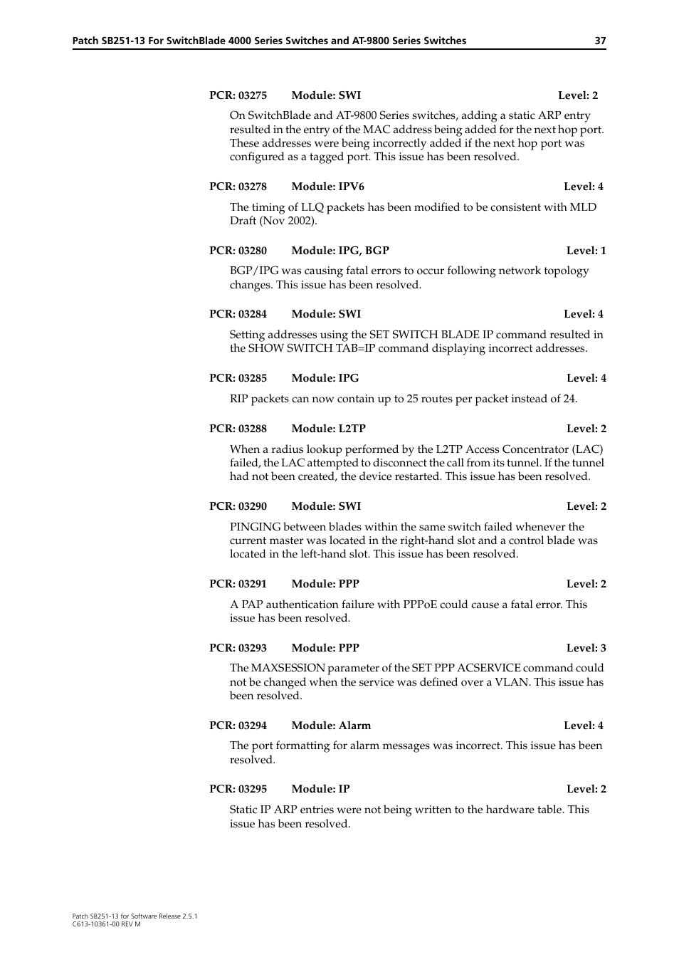 Allied Telesis SB251-13 User Manual | Page 37 / 66