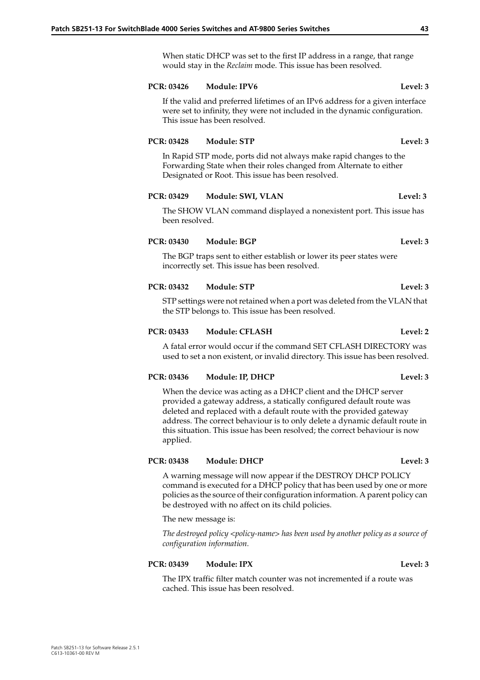 Allied Telesis SB251-13 User Manual | Page 43 / 66